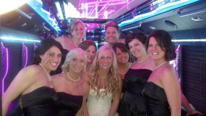 Happy customers enjoying luxury limousine service from www.logisticsroutehub.pro in a memorable experience.